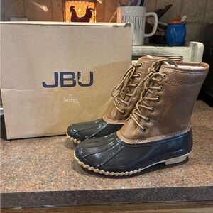 JBU Tan and Black Waterproof Boots